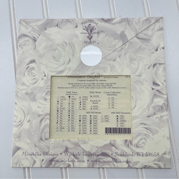 Mirabilia Designs "Dressmakers' Daughter" Cross Stitch Pattern Nora Corbett - Picture 3 of 5